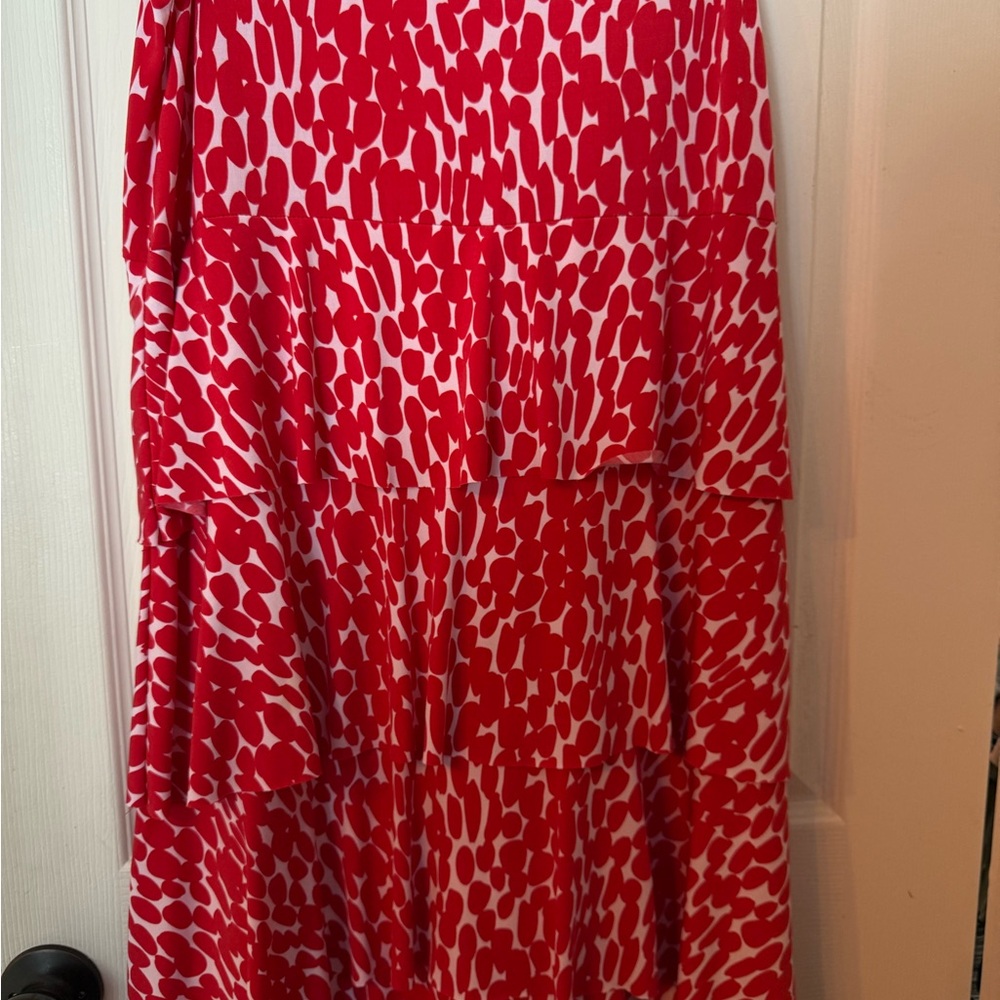 Junee Red Patterned Women's Skirt size L